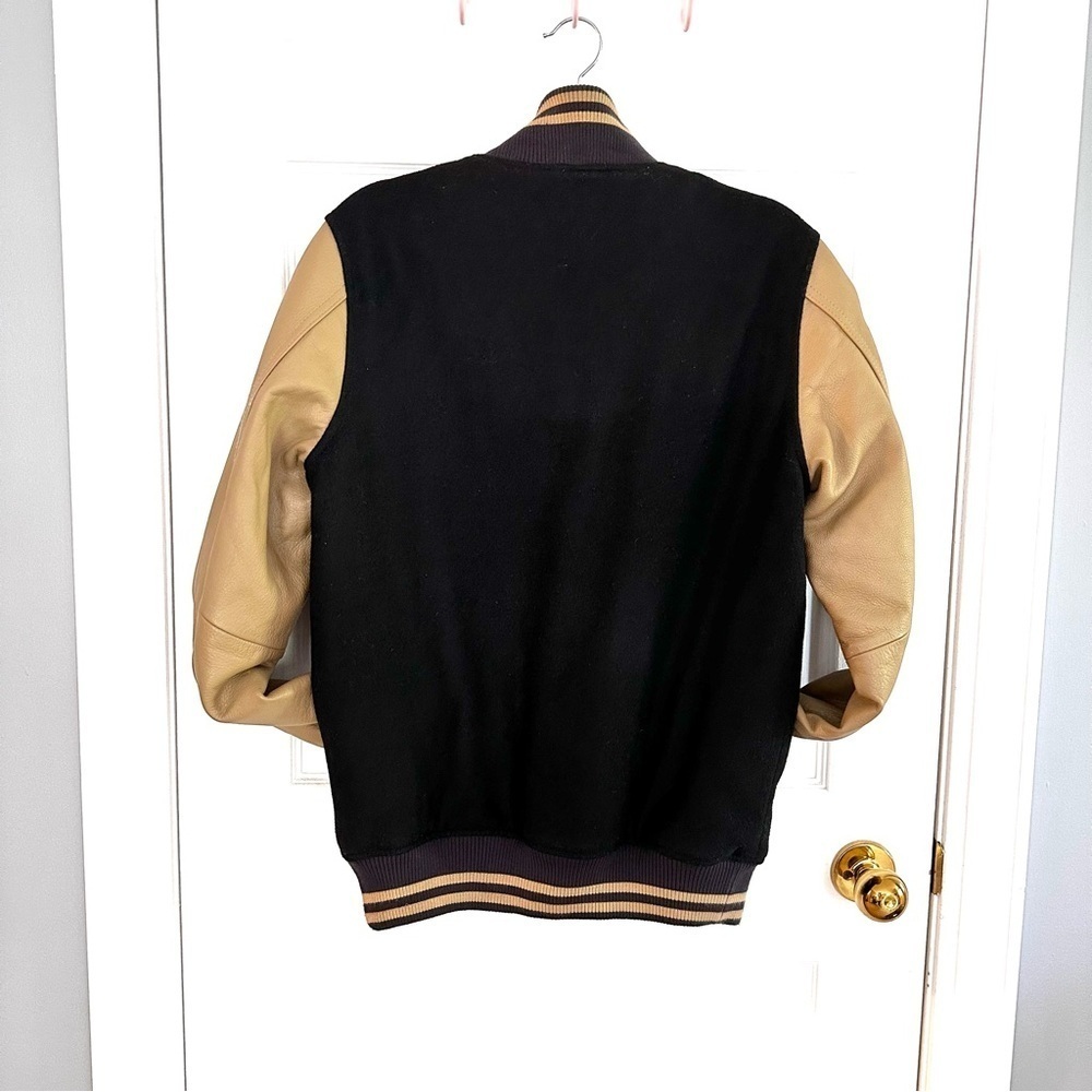 Nike Tech NSW Rare Destroyer Bomber Leather/Wool Varsity Jacket size M EUC - Picture 2 of 16
